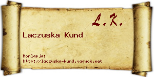 Laczuska Kund névjegykártya